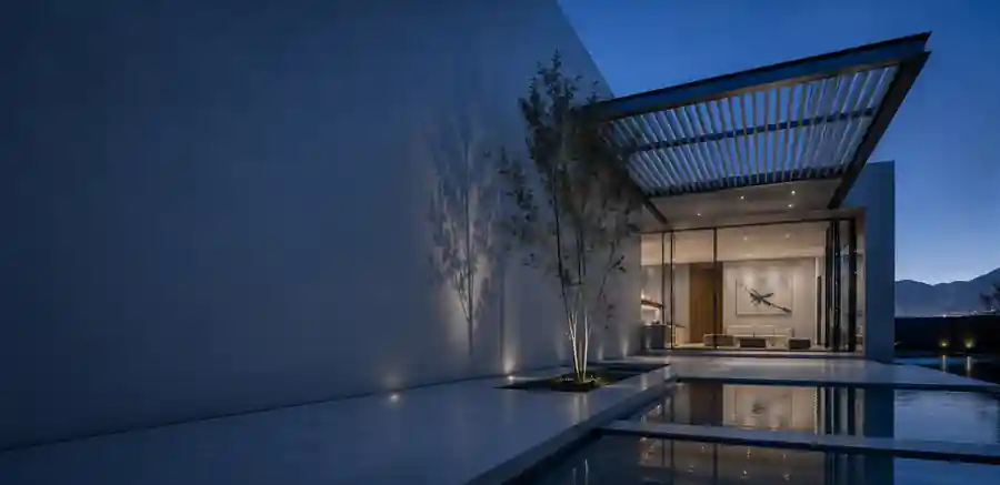 Propuesta visual de hogar con iluminación, terraza y sistemas coordinados